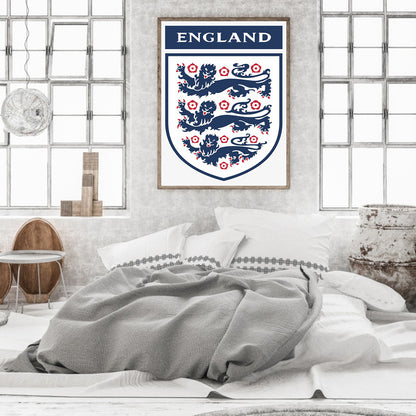 England Fa Three Lions Emblem - Full Round Drill Diamond Painting 40*50CM