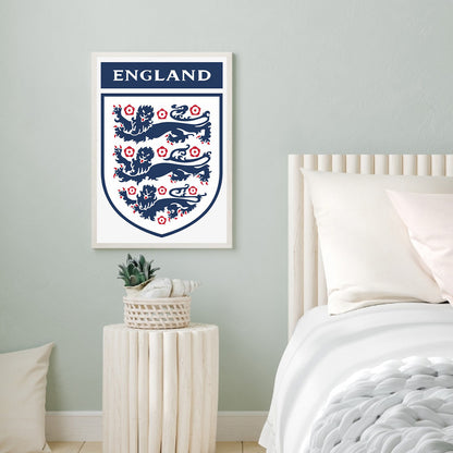 England Fa Three Lions Emblem - Full Round Drill Diamond Painting 40*50CM