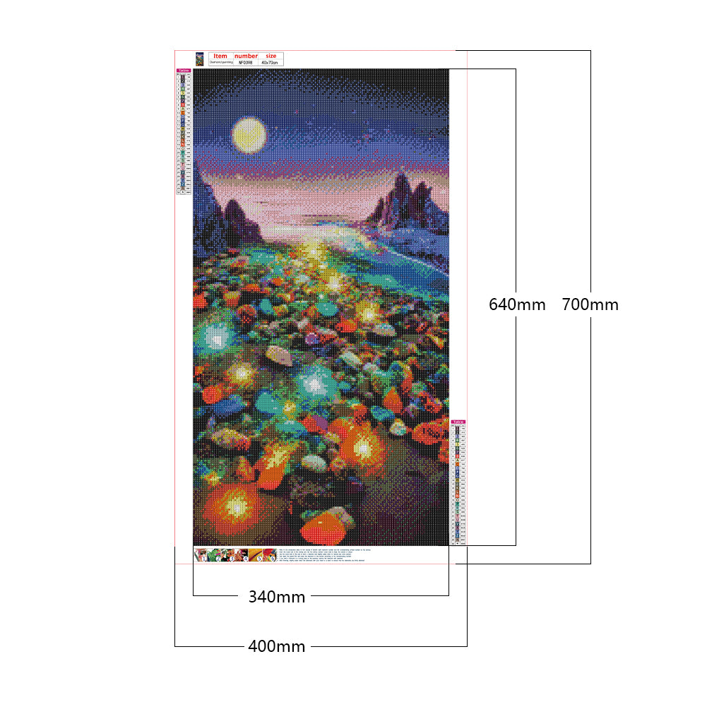 Under The Moon Dream Luminous Stone - Full Square Drill Diamond Painting 40*70CM