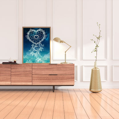Heart Shaped Dream Catcher - Full Round Drill Diamond Painting 30*40CM