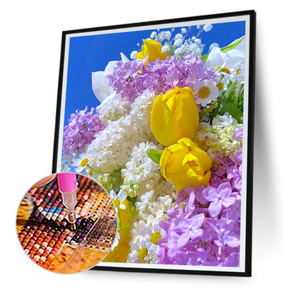 Flower Clusters - Full Round Drill Diamond Painting 30*40CM