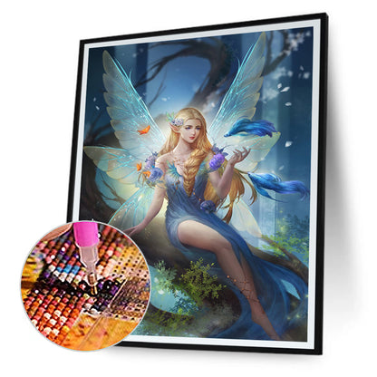 Winged Angel - Full Round Drill Diamond Painting 30*40CM