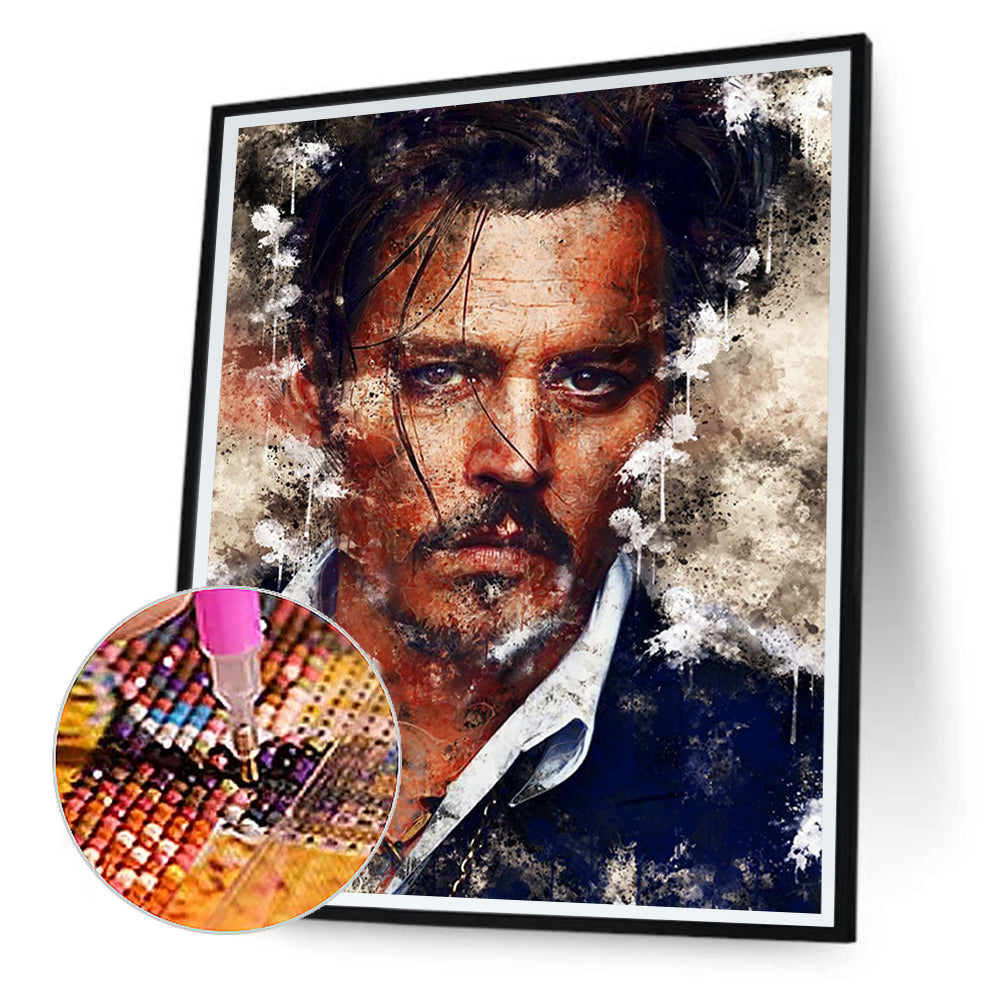 Johnny Depp - Full Round Drill Diamond Painting 30*40CM