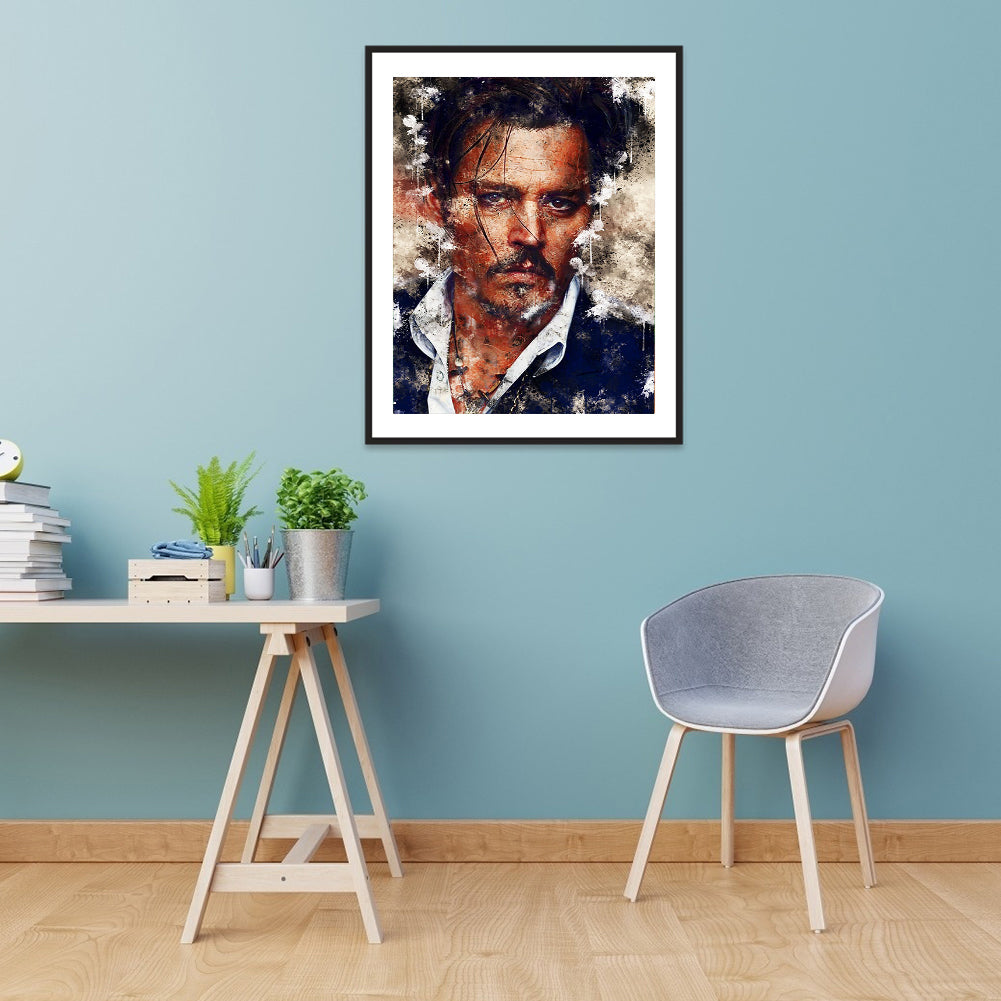 Johnny Depp - Full Round Drill Diamond Painting 30*40CM