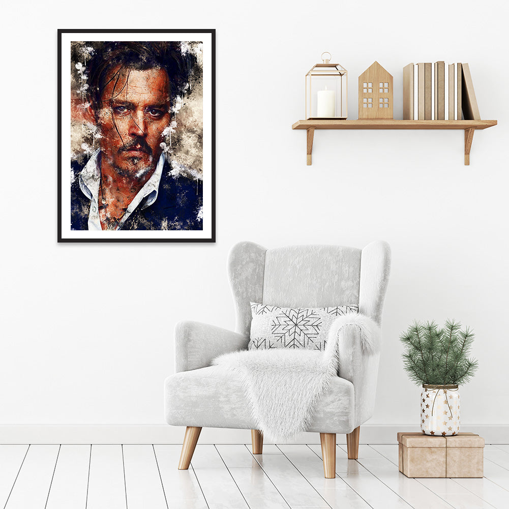 Johnny Depp Actor - Full Round Drill Diamond Painting 30*40CM