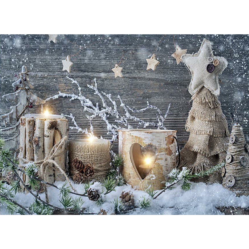 Snowflake Night Light - Full Square Drill Diamond Painting 40*30CM