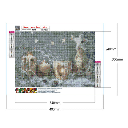 Snowflake Night Light - Full Square Drill Diamond Painting 40*30CM