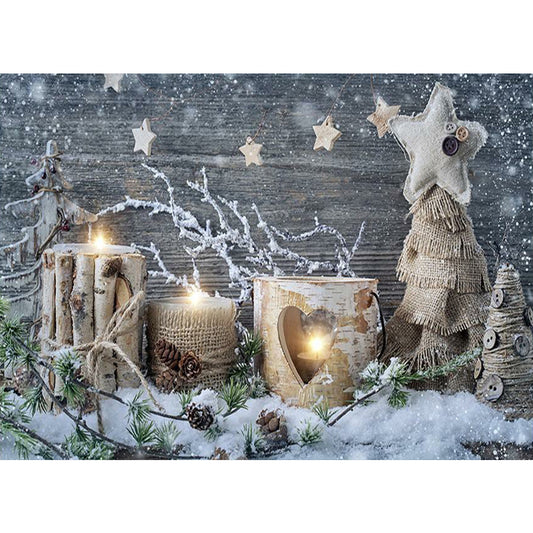 Snow Night Light - Full Square Drill Diamond Painting 40*30CM