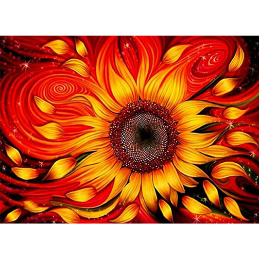 Flowing Sunflowers - Full Square Drill Diamond Painting 40*30CM