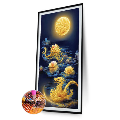 Dragon Moon - Full Square Drill Diamond Painting 40*70CM