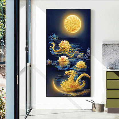 Dragon Moon - Full Square Drill Diamond Painting 40*70CM