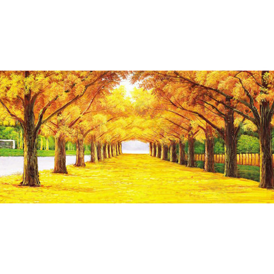 Autumn Maple Road - Full Square Drill Diamond Painting 100*50CM