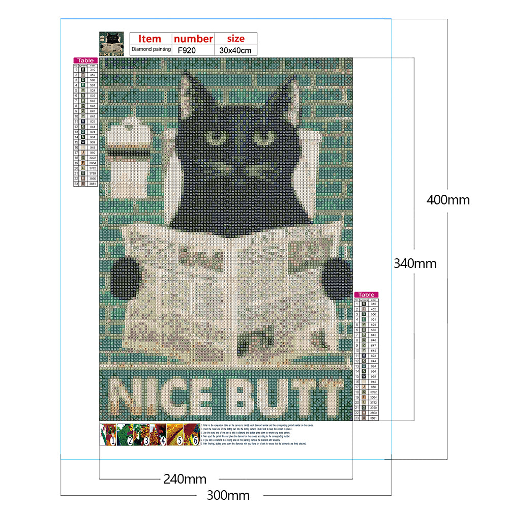 Cat Reading Newspaper - Full Square Drill Diamond Painting 30*40CM