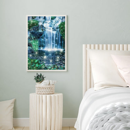 Forest Waterfall - Full Square Drill Diamond Painting 30*40CM
