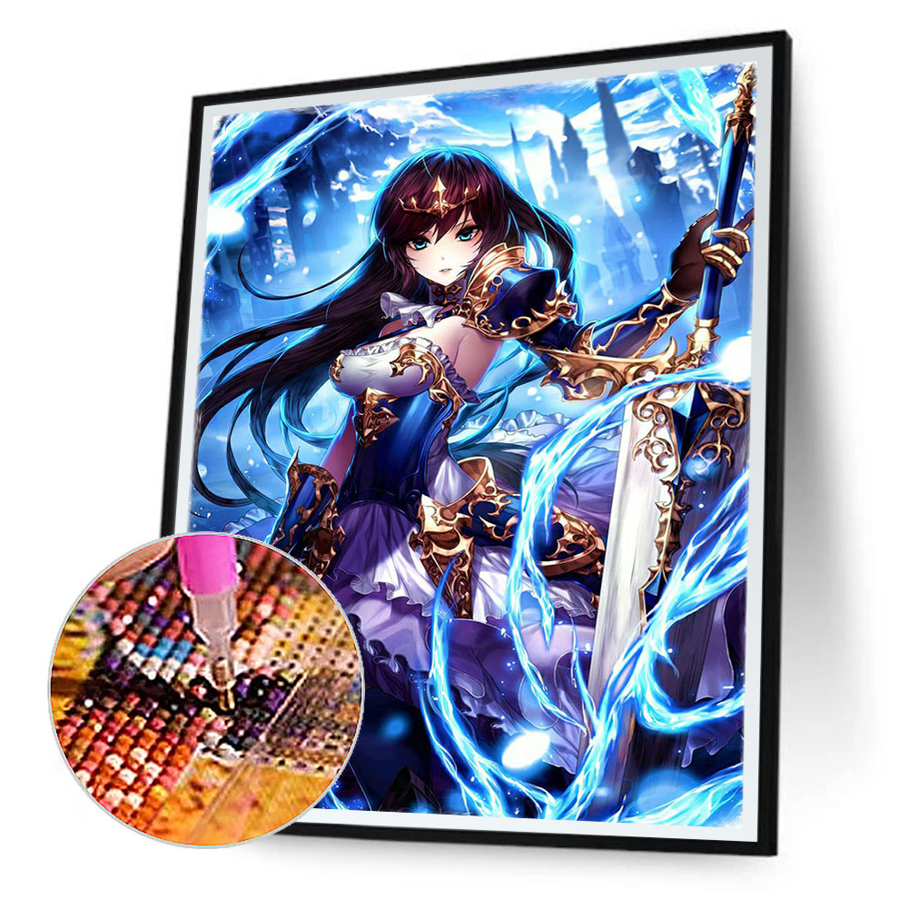 Scepter Girl - Full Round Drill Diamond Painting 30*40CM