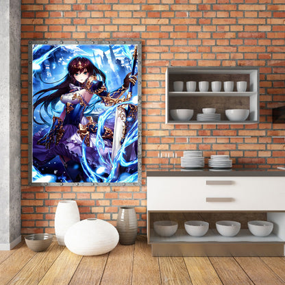 Scepter Girl - Full Round Drill Diamond Painting 30*40CM