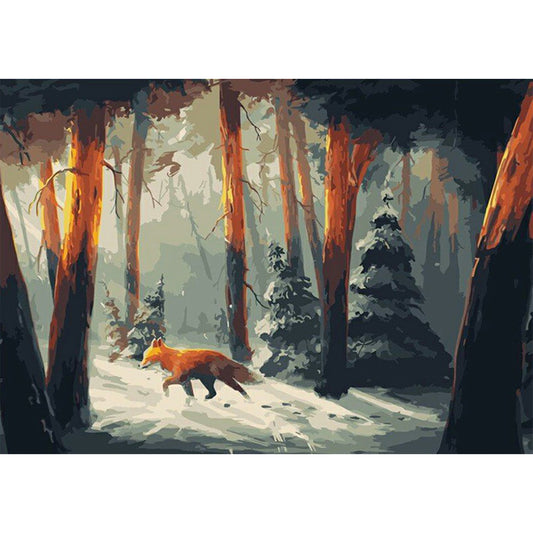 Forest Fox - Full Round Drill Diamond Painting 40*30CM