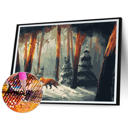 Forest Fox - Full Round Drill Diamond Painting 40*30CM