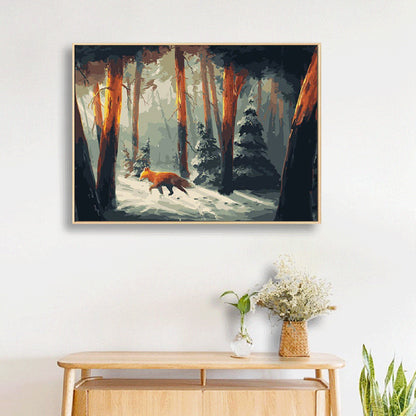 Forest Fox - Full Round Drill Diamond Painting 40*30CM