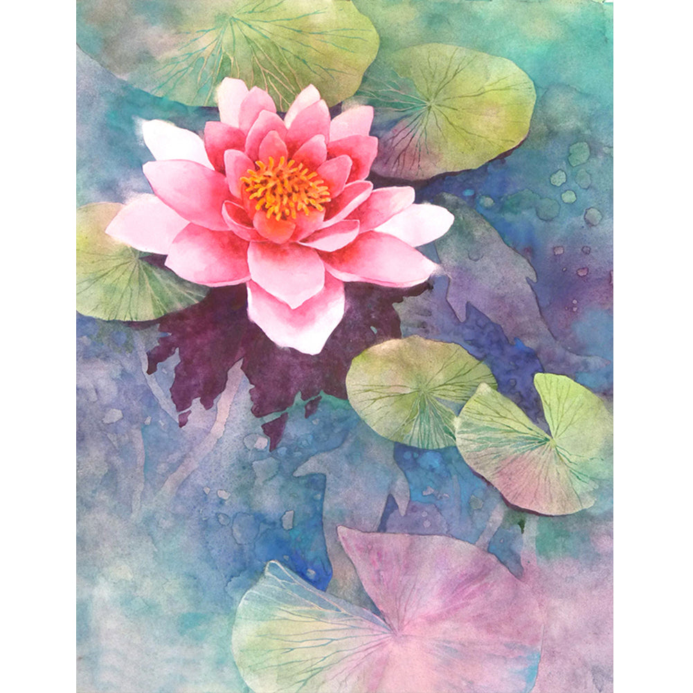 Lotus - Full Round Drill Diamond Painting 40*50CM