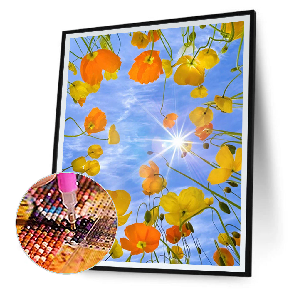 Sun Grass - Full Round Drill Diamond Painting 40*50CM