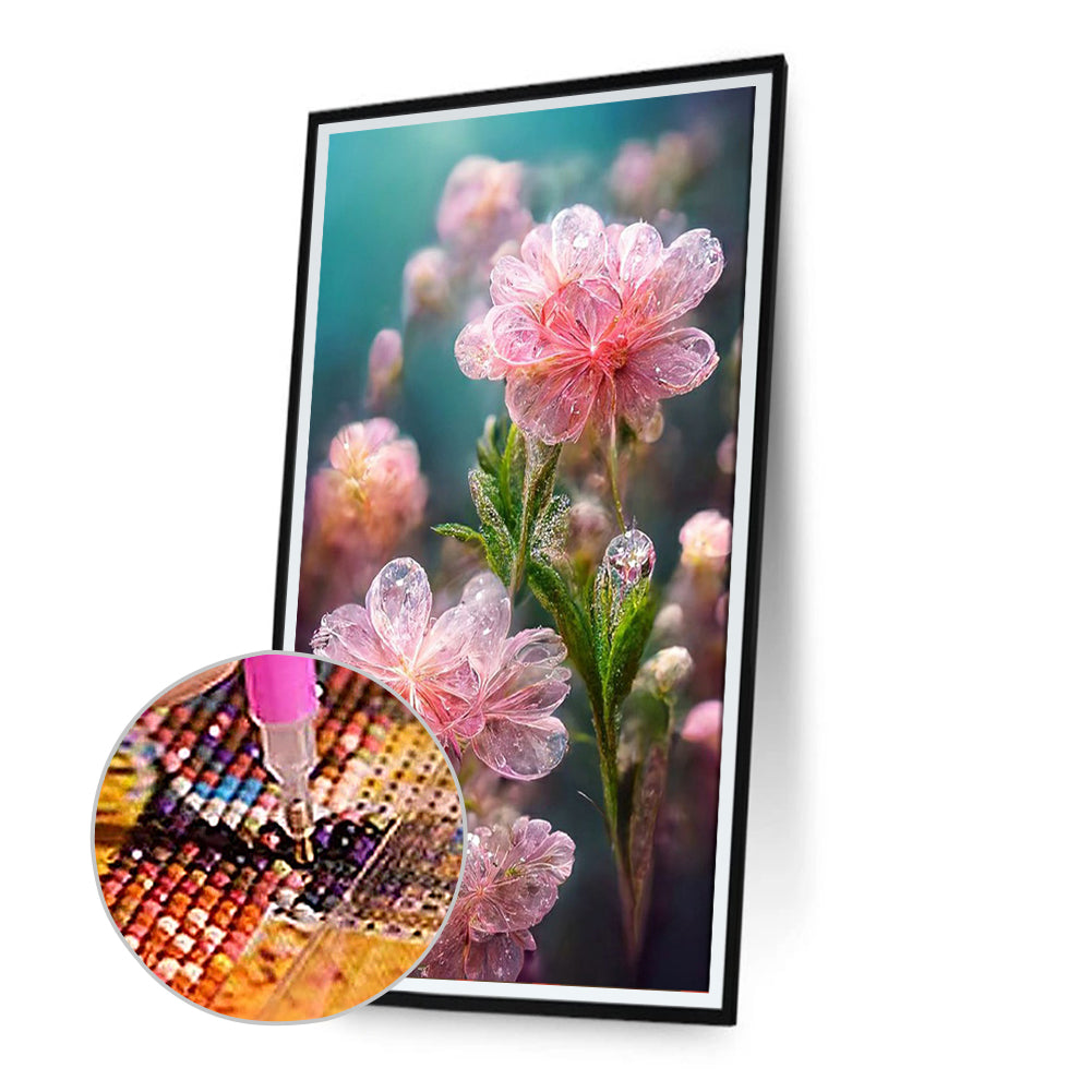 Water Drop Flower - Full Square Drill Diamond Painting 40*70CM