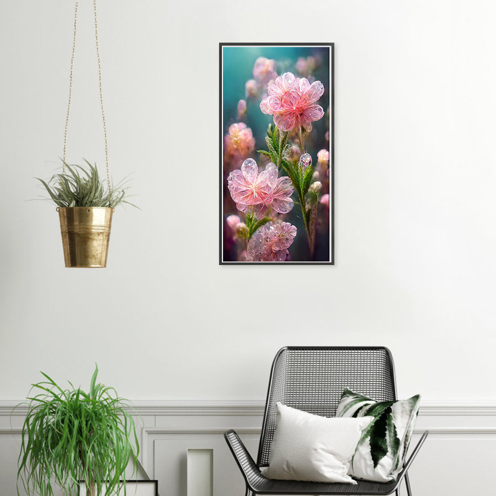 Water Drop Flower - Full Square Drill Diamond Painting 40*70CM