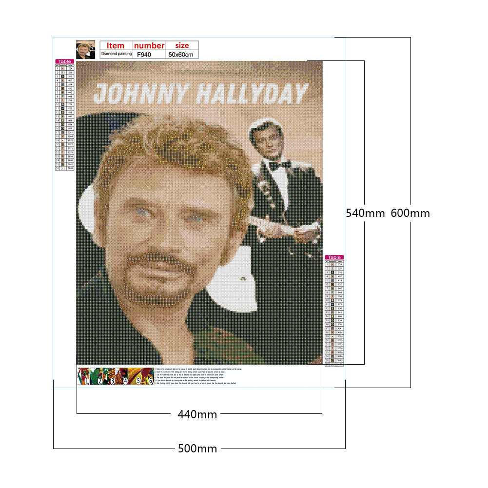 Johnny Allidy - Full Square Drill Diamond Painting 50*60CM