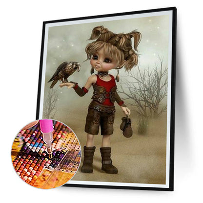 Owl Girl - Full Square Drill Diamond Painting 50*60CM