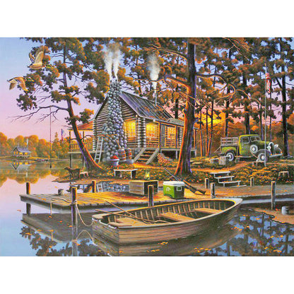 Dock Cabin - Full Round Drill Diamond Painting 50*40CM