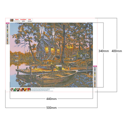 Dock Cabin - Full Round Drill Diamond Painting 50*40CM