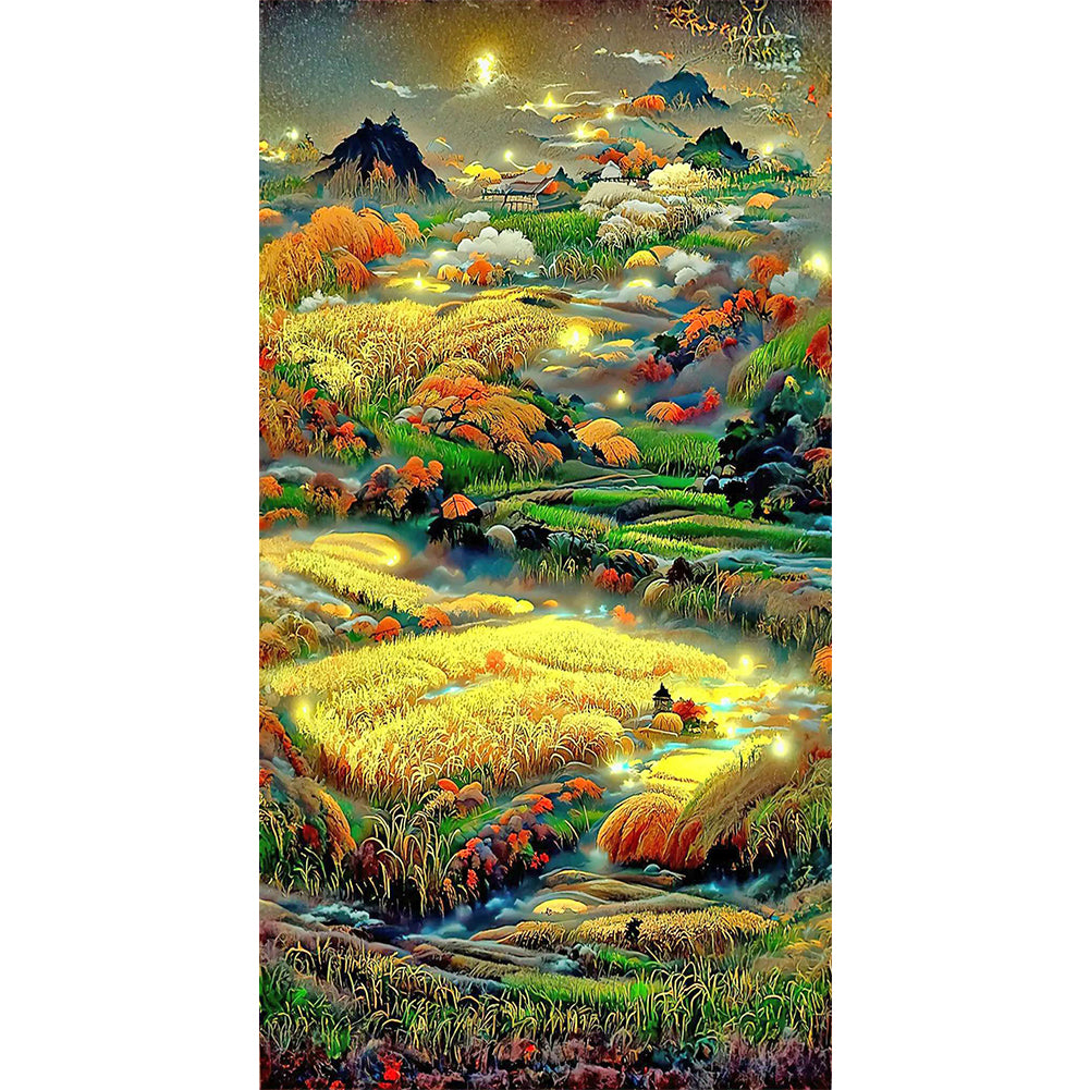 Golden Rice Field - Full Round Drill Diamond Painting 40*70CM