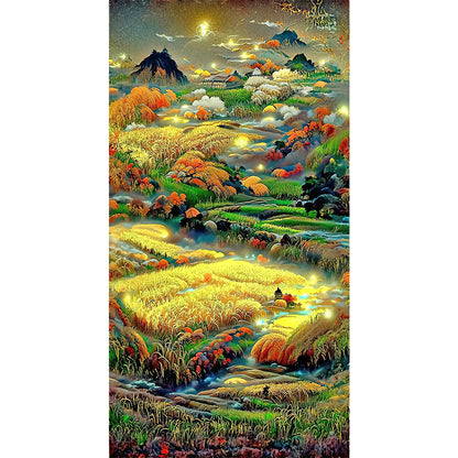 Golden Rice Field - Full Round Drill Diamond Painting 40*70CM