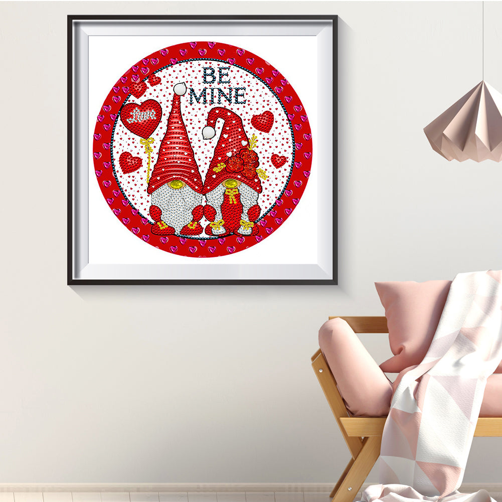 Valentine Gnome - Special Shaped Drill Diamond Painting 30*30CM