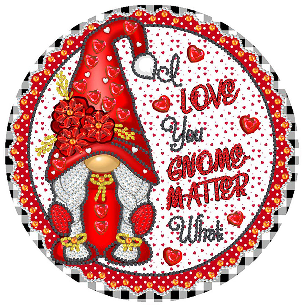 Valentine Gnome - Special Shaped Drill Diamond Painting 30*30CM