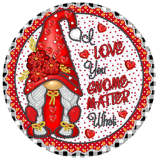 Valentine Gnome - Special Shaped Drill Diamond Painting 30*30CM