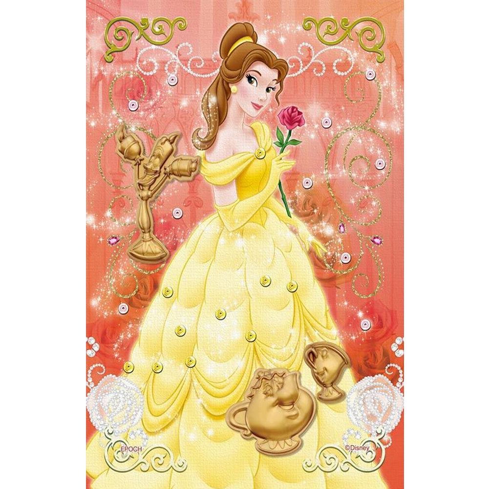 Disney Princess Belle - Full Round Drill Diamond Painting 30*50CM
