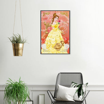 Disney Princess Belle - Full Round Drill Diamond Painting 30*50CM