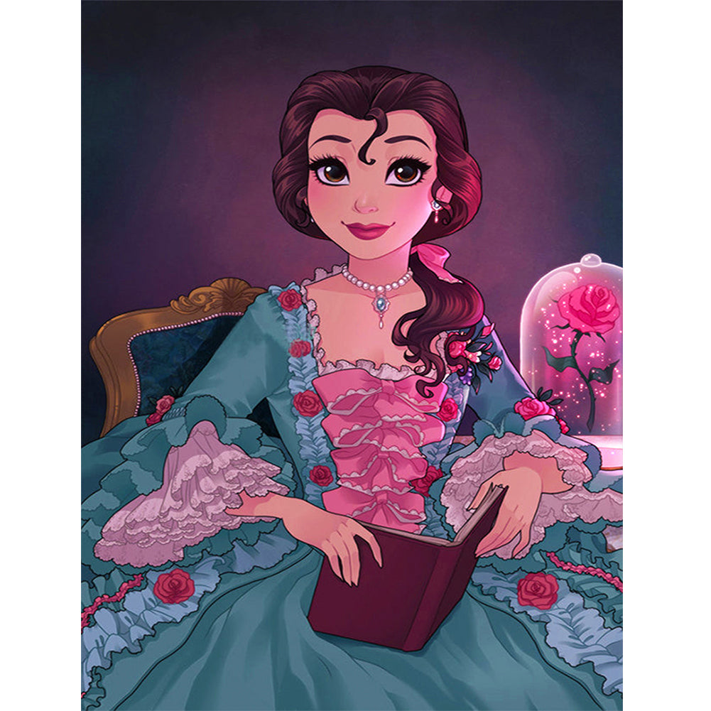 Princess Belle 30*40CM(Canvas) Full Round Drill Diamond Painting