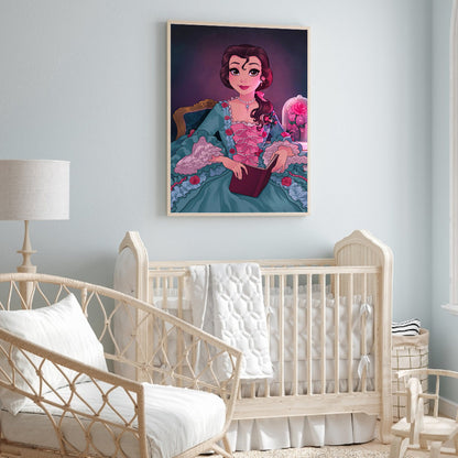 Princess Belle 30*40CM(Canvas) Full Round Drill Diamond Painting