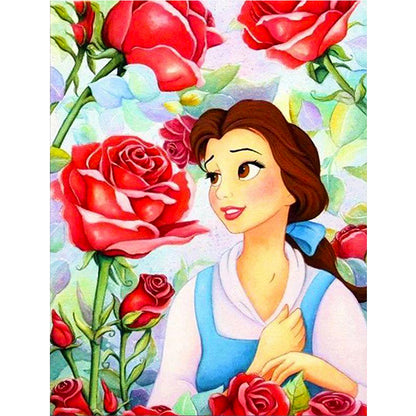 Princess Belle 30*40CM(Canvas) Full Round Drill Diamond Painting