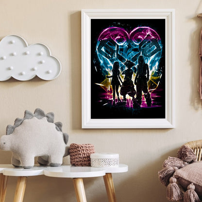 Silhouette My Hero Academia - Full Round Drill Diamond Painting 30*40CM
