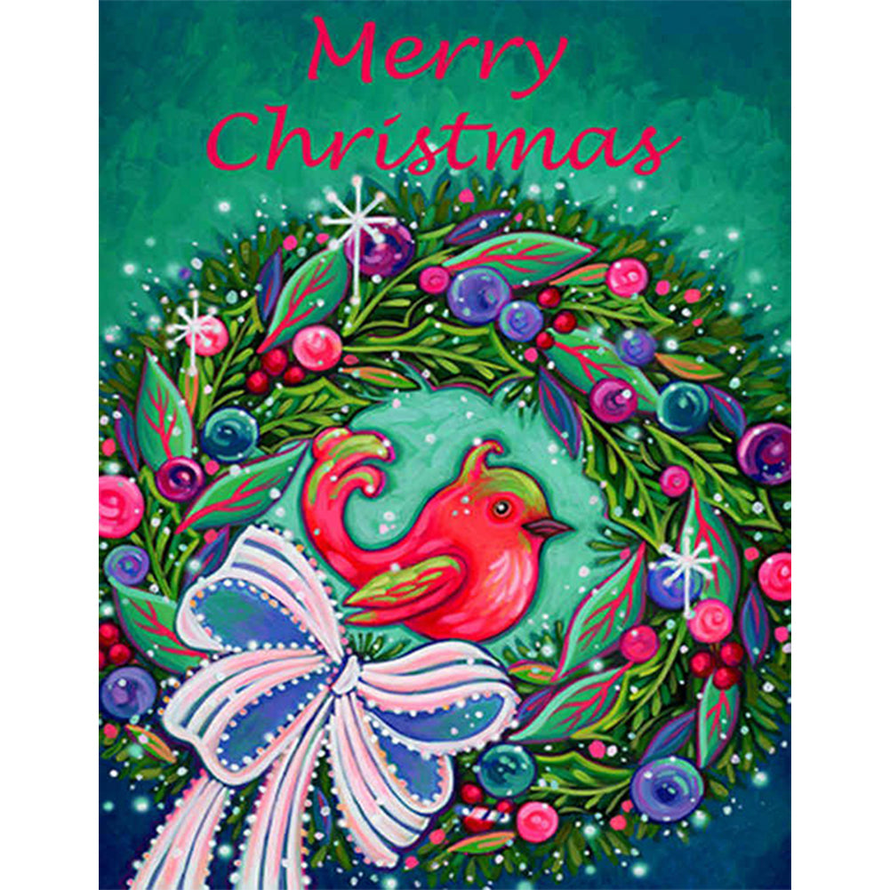 Christmas Bird Garland - Full Round Drill Diamond Painting 30*40CM