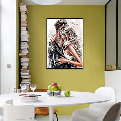 Couple Hugging - Full Round Drill Diamond Painting 30*40CM