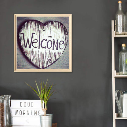 Welcome Calligraphy - Full Square Drill Diamond Painting 30*30CM