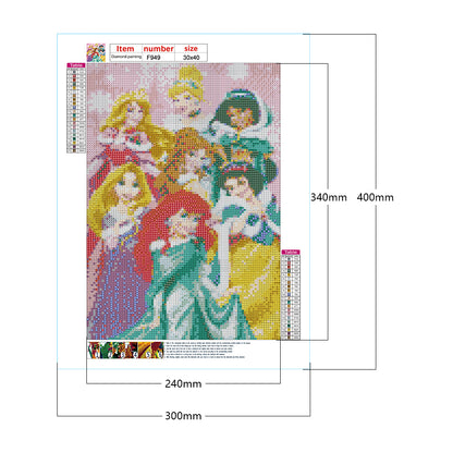 Disney Princess - Full Square Drill Diamond Painting 30*40CM
