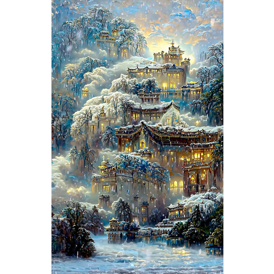 Castle In The Clouds - Full Square Drill Diamond Painting 40*70CM