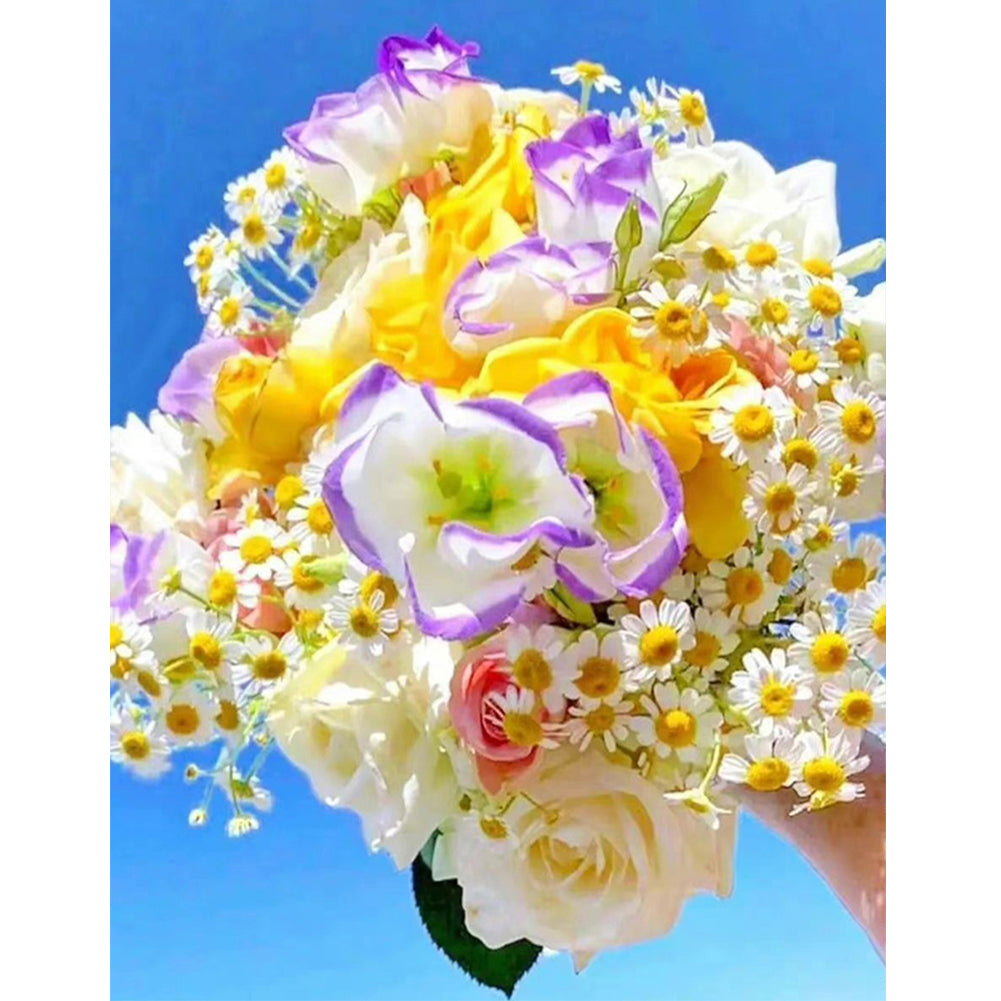 Daisy Bouquet - Full Round Drill Diamond Painting 30*40CM