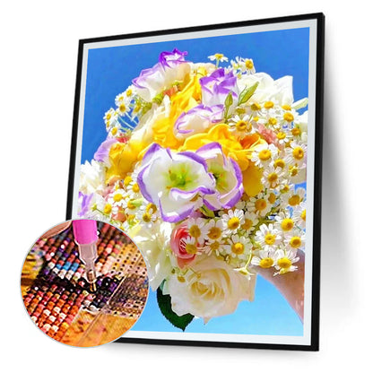 Daisy Bouquet - Full Round Drill Diamond Painting 30*40CM