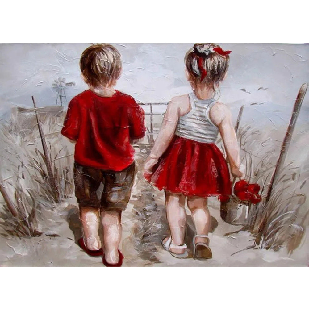 Play Children - Full Round Drill Diamond Painting 40*30CM